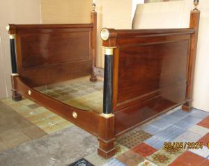 LETTO IMPERO IN LEGNO DI NOCE primi ‘800